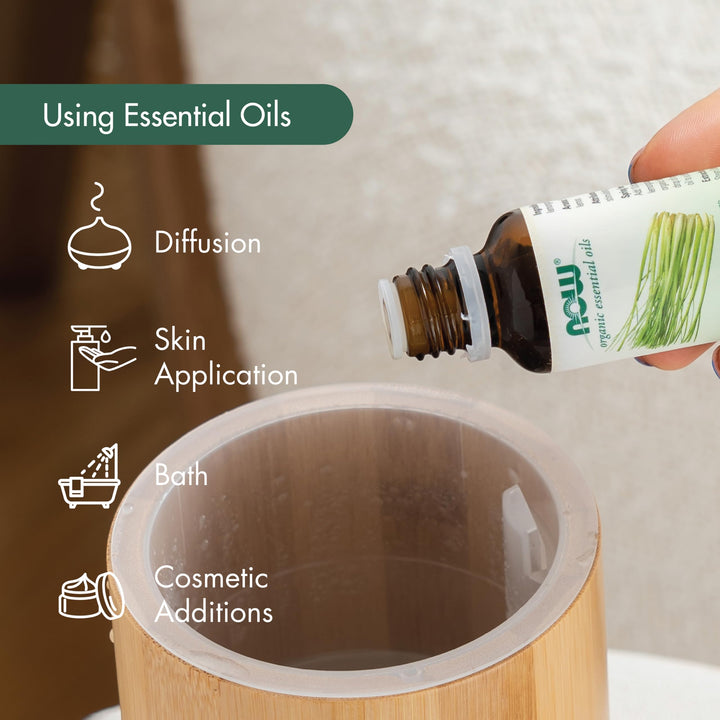 NOW Essential Oils, Organic Peppermint Oil, Steam Dist., Undiluted,4 fl. oz