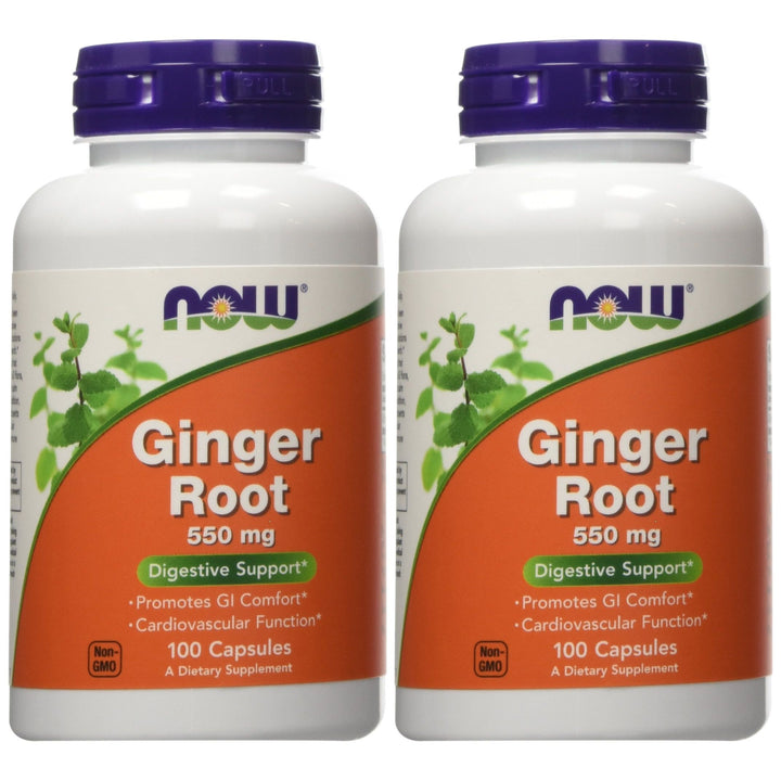 Now Foods Ginger Root 550mg 100 Vcaps - 4680 - 2 Pack