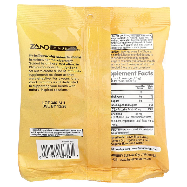 ZAND Lemon Honey 45 Lozenge