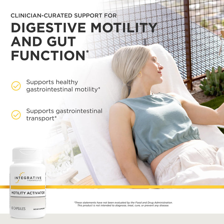 Integrative Therapeutics Motility Activator - GI Motility &amp; Gut Health Support Supplement* - Supports Gastrointestinal Comfort* - Dairy-Free &amp; Gluten-Free - 60 Capsules (60 Servings)