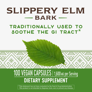 Nature's Way Slippery Elm Bark, White, 100 Count - The Oasis of Health
