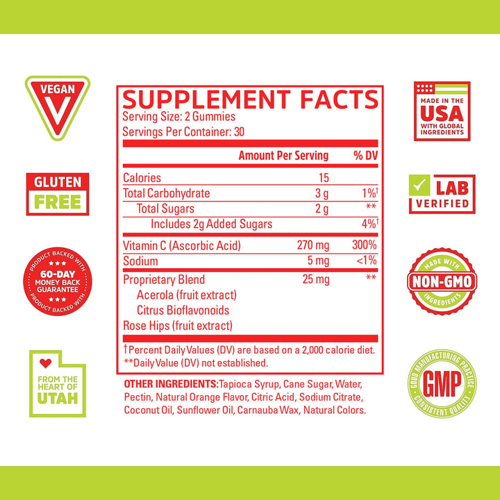 Vitamin C+ Gummies by Zhou Nutrition
