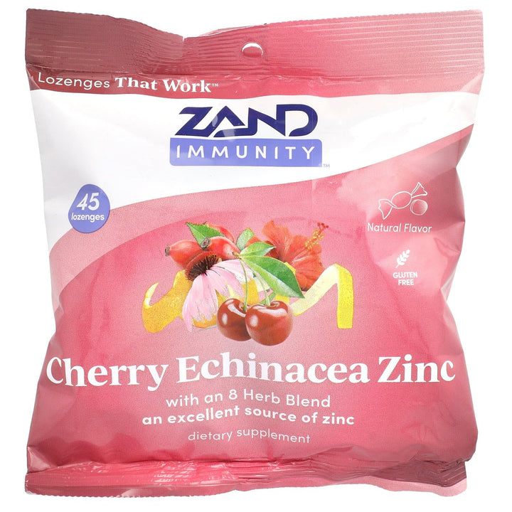 ZAND Immunity, Cherry Echinacea Zinc, Natural, 45 Lozenges