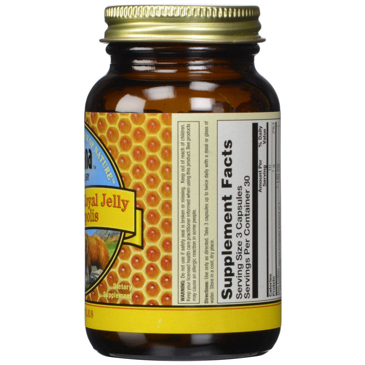 Montana Big Sky, Bee Pollen Royal Jelly and Propolis Capsules, 90 Count (Pack of 12)