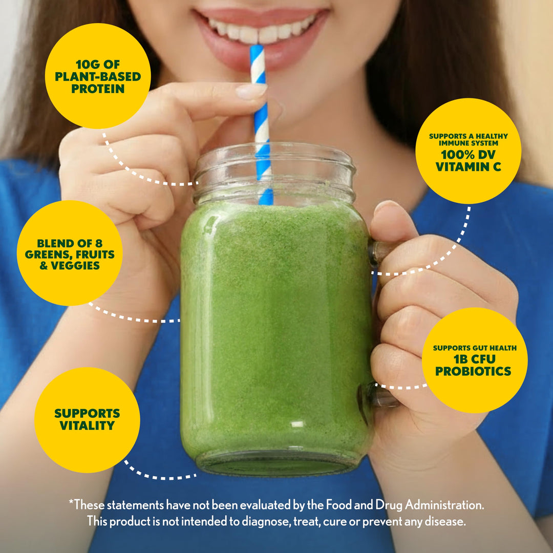 Amazing Grass Super Greens+ Protein Powder, Vanilla – 10g Plant-Based Protein, Supports Digestion &amp; Immune System, Organic Greens Blend, 10 Servings