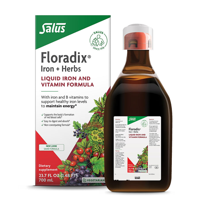 Floradix Iron &amp; Herbs - Liquid Herbal Supplement for Energy Support - Iron Supplement with Vitamin C &amp; Vitamin B Complex - for Men &amp; Women - 23.7 fl oz