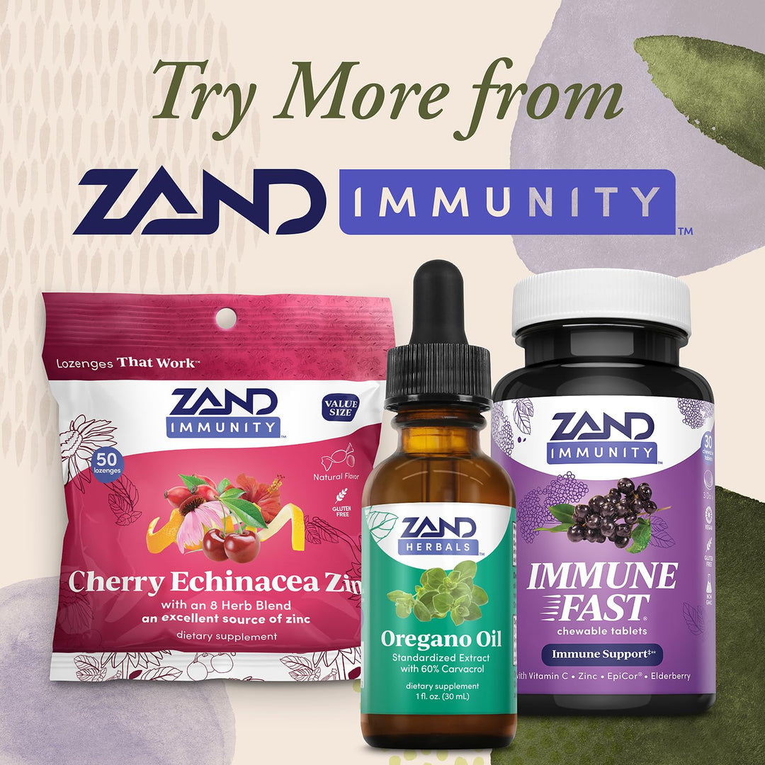 ZAND HERBALS Oregano Oil Drops - Plant Based Wellness Support - Standardized to 60% Carvacrol - Organic Extra Virgin Olive Oil Base - Lab Verified, 60-Day Guarantee, Approx. 300 Servings, 1 fl oz