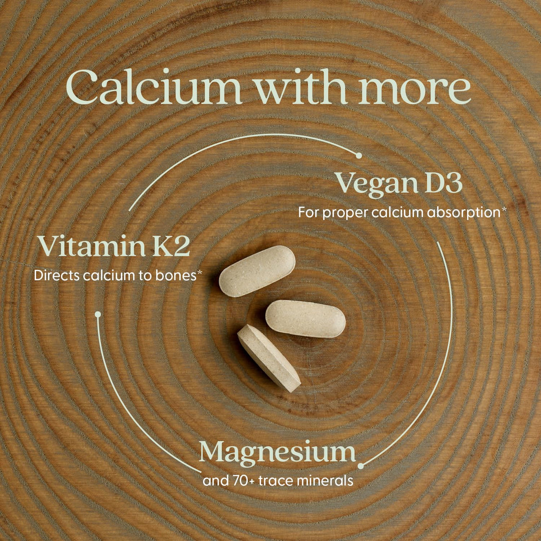 New Chapter Calcium Supplement - Bone Strength Plant-Based USDA Organic Calcium with Magnesium, Vitamin D3+K2, for Bone Health &amp; Joint Mobility, Heart Support, 905 mg dose - 270 Slim Tablets