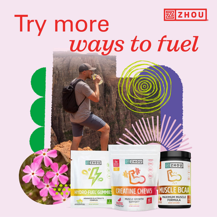 ZHOU Lite Up Xtra - Sugar Free Pre Workout Powder for Women &amp; Men, Preworkout Supplement with Caffeine for Clean Energy, Amino Acid Support, Hydrate &amp; Focus, Plant Based - Cherry Limeade, 16 oz Jar