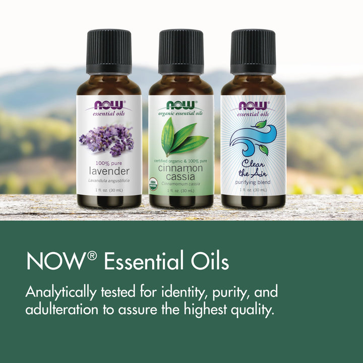 NOW Essential Oils, Organic Peppermint Oil, Steam Dist., Undiluted,4 fl. oz