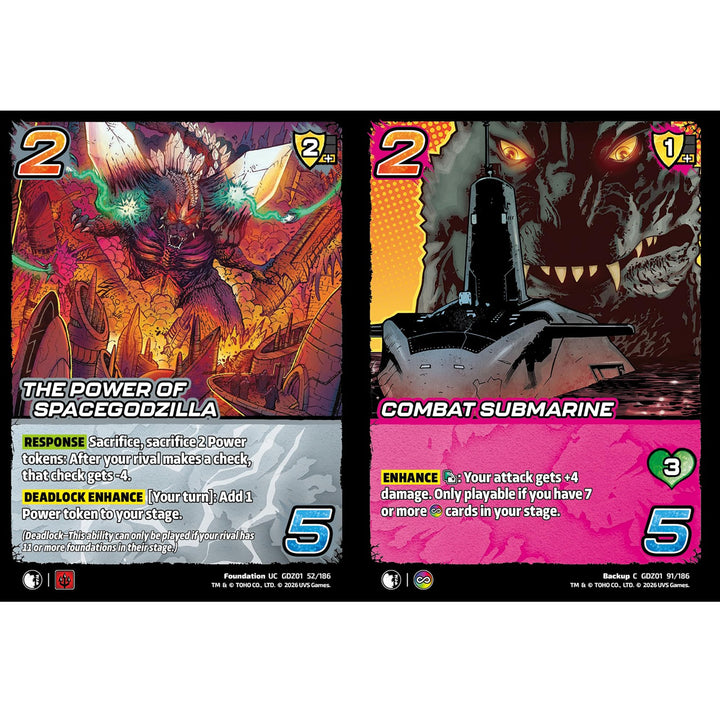 UniVersus: Godzilla: Reign of Kaiju - Booster Display - 24 Packs (11 Cards Each), Kaiju Battle Deck-Building, Collectible Card Game, Randomly Assorted