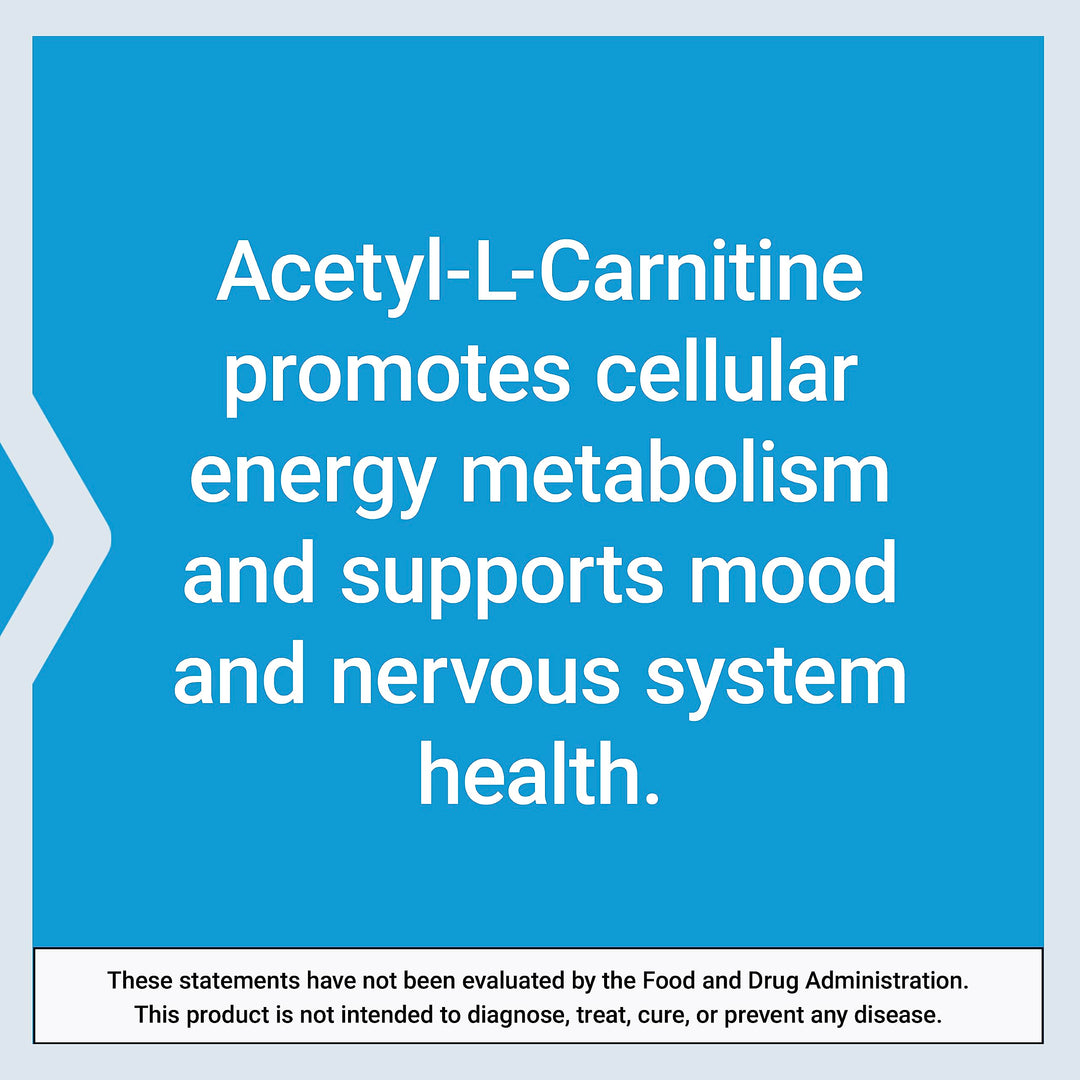 Life Extension Acetyl-L-Carnitine, Acetyl-L-Carnitine, Vitamin C, Brain, Mood &amp; Nerve Health, Cellular Energy, 3-Month Supply, Gluten-Free, Non-GMO, Vegetarian, 100 Capsules