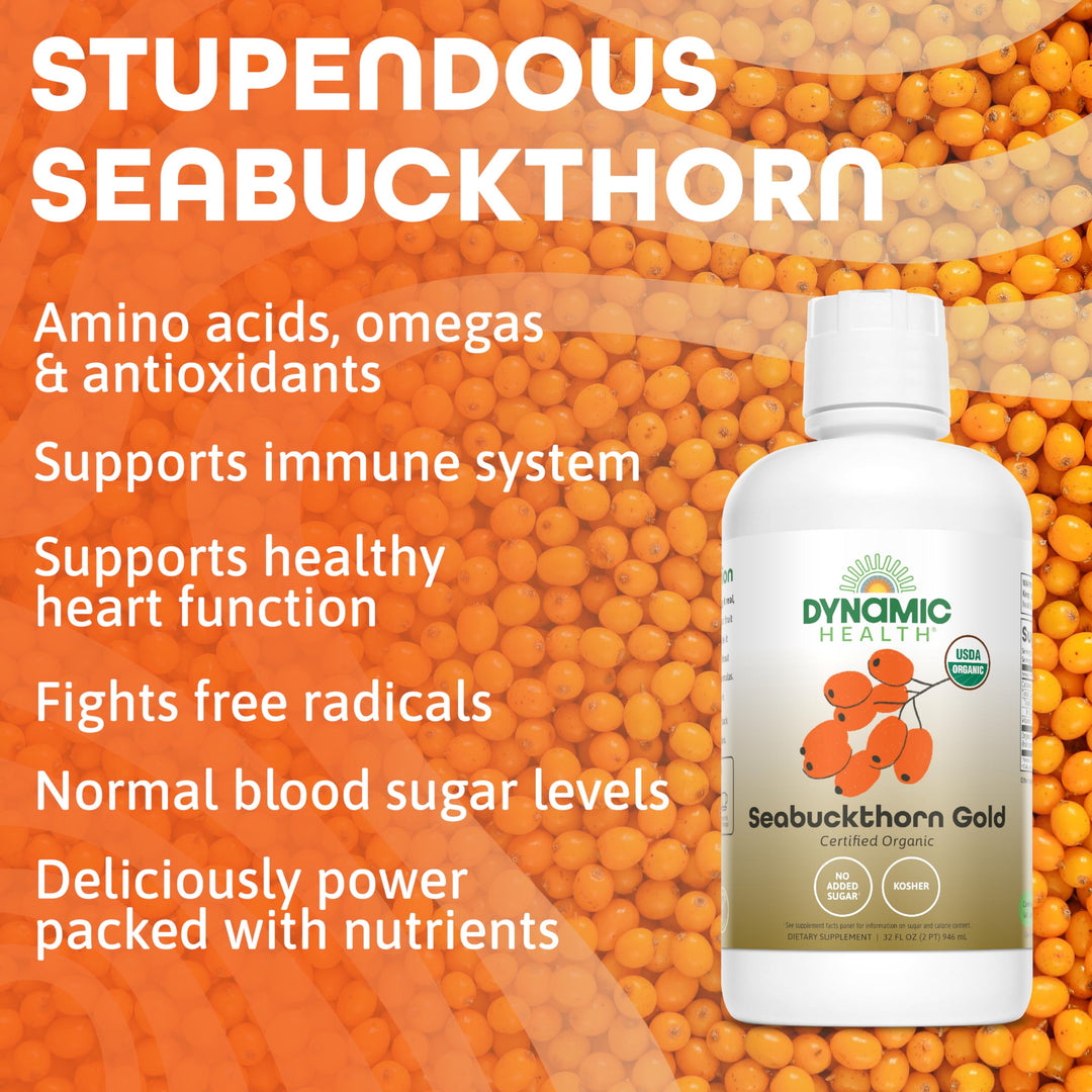 Dynamic Health Seabuckthorn Gold Certified Organic, 32 Fl Oz (7367500)