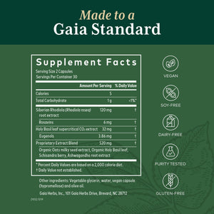 Gaia PRO Daytime HPA  - 120 Vegan Liquid Phyto-Capsules (60 Servings) - The Oasis of Health