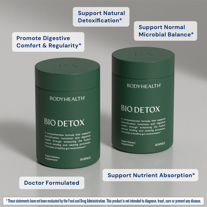 BodyHealth Bio Detox 300mg - Zeolite &amp; Terra Clay Complex – Natural Detox Support with Fulvic &amp; Humic Acids for Gut Balance and Cellular Protection - 60 Capsules