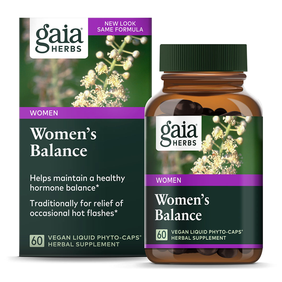 Gaia Herbs Menopause Support Daytime - Helps Support Hormone Balance &amp; Well-Being for Women* - with Vitex, Black Cohosh, St. John&