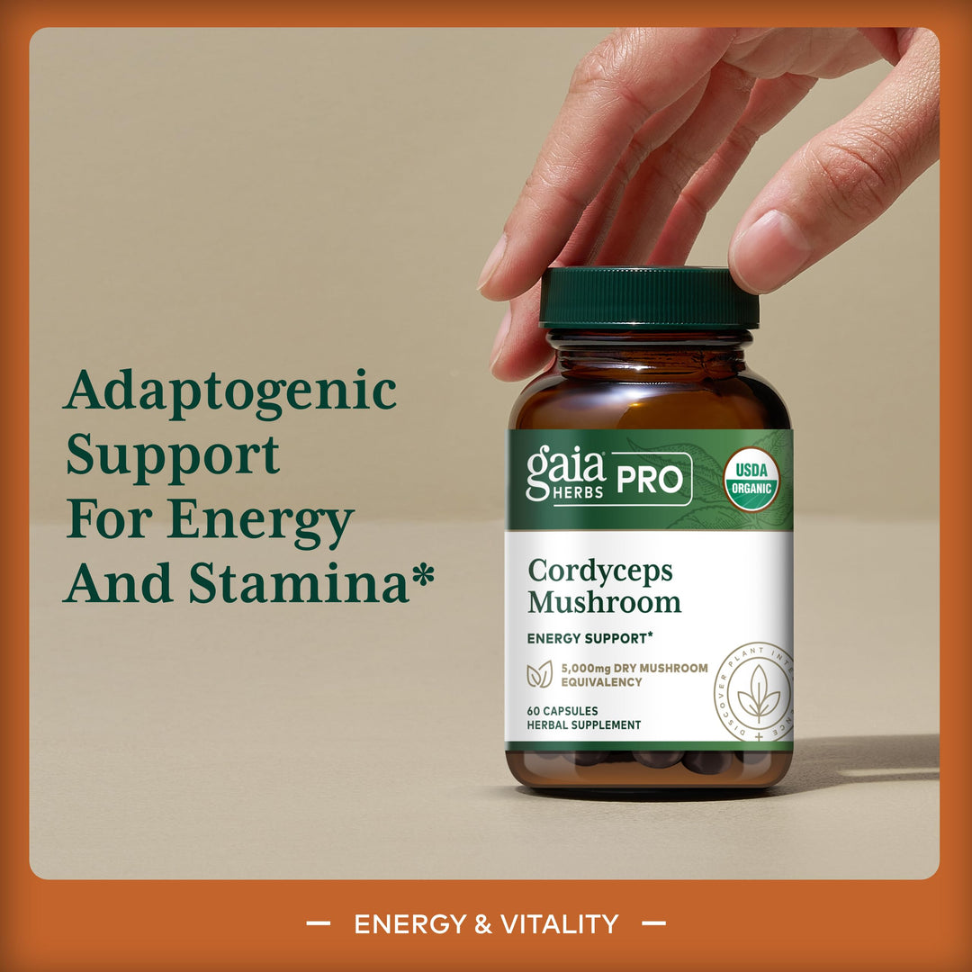 GAIA HERBS PRO Cordyceps Mushroom - 60 Caps