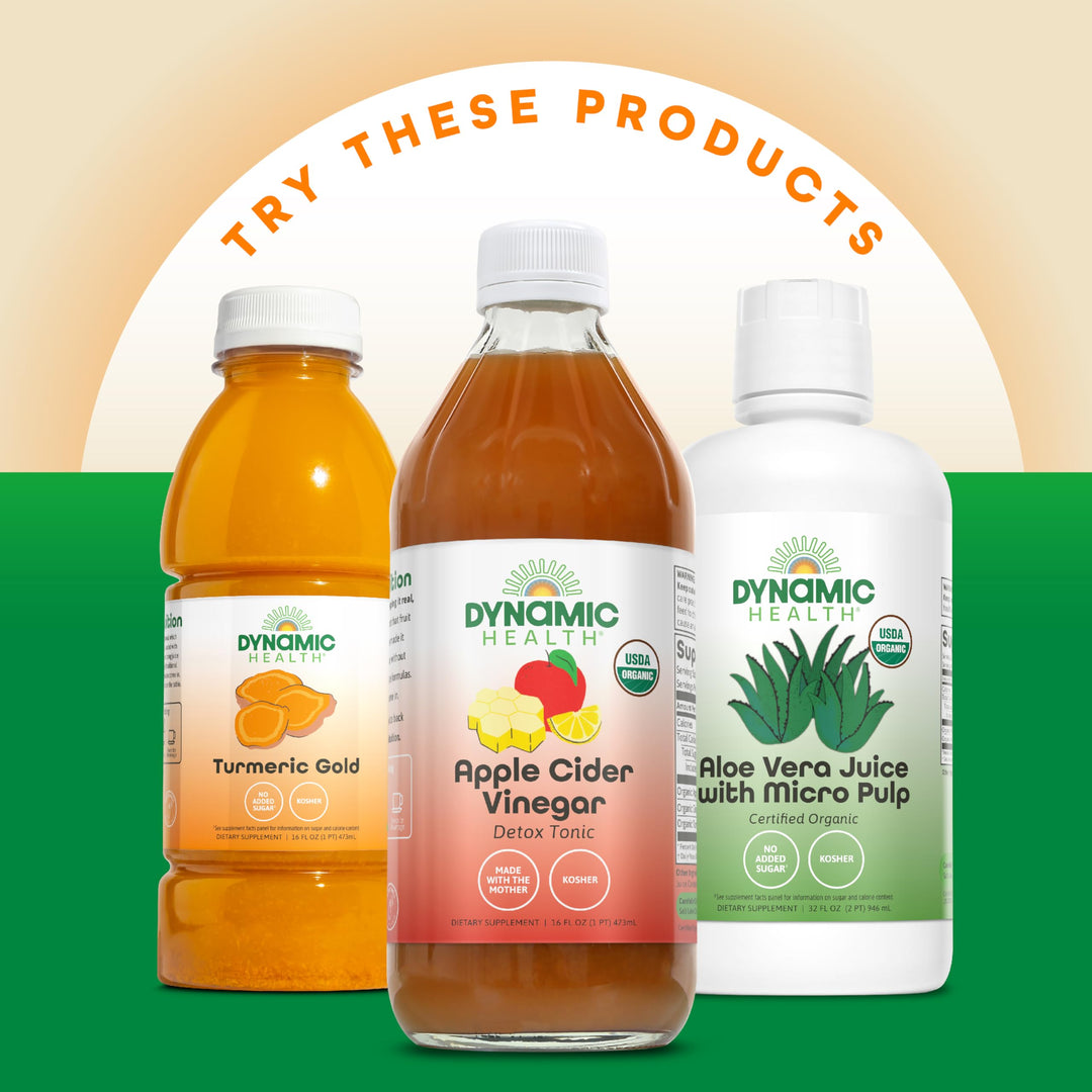 Dynamic Health Tart Cherry Juice Tonic with Turmeric &amp; Ginger | Vegetarian and Kosher | Key Compounds | 16 Fl Oz