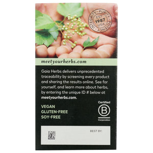 Gaia Herbs Ginkgo Leaf - Traditionally Used to Support Healthy Circulation and Brain Function - Organic, Herbal Supplement - 60 Vegan Liquid Phyto-Capsules (20-Day Supply) - The Oasis of Health