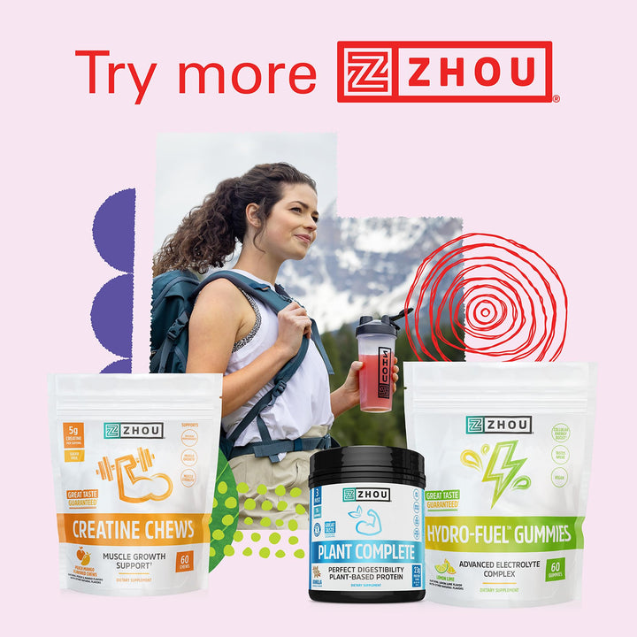 Zhou N.O. Pro - Premium Nitric Oxide Supplement for Men &amp; Women, Heart, Muscle &amp; Blood Support with Beet Root &amp; L Arginine, Natural Nitric Oxide Booster - 120 Veggie Capsules