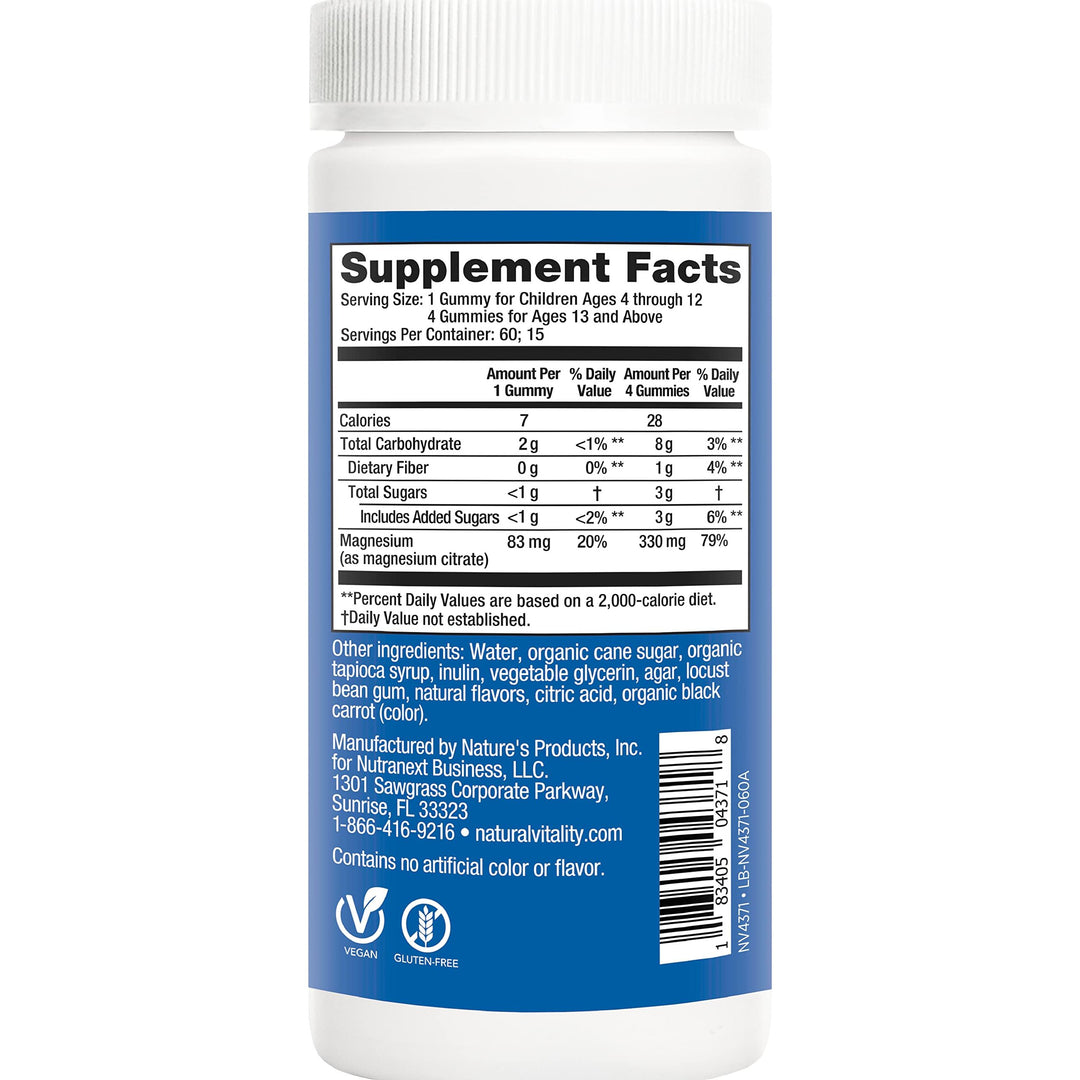 Natural Vitality Calm Gummies Raspberry Lemon 60 Count