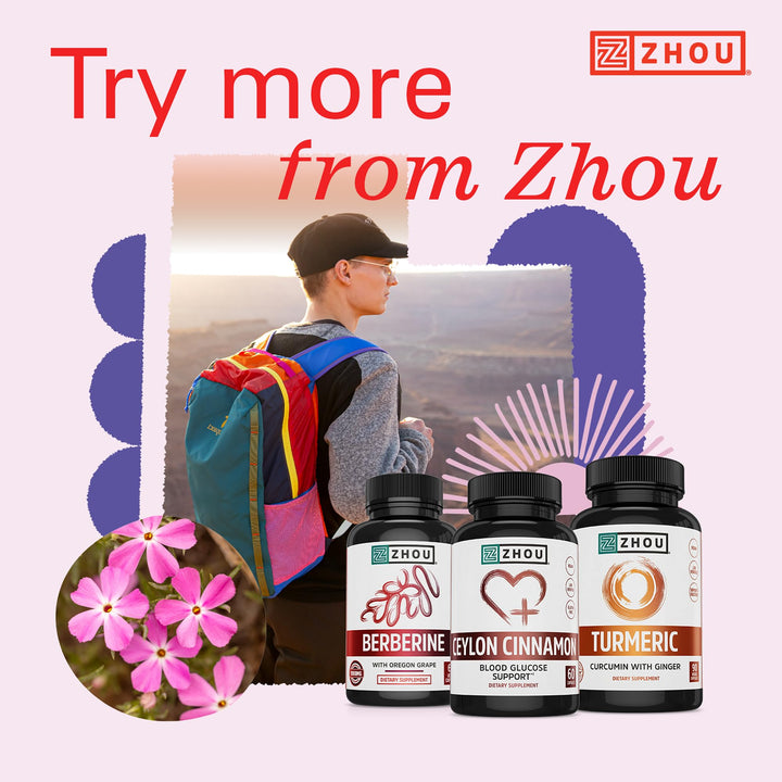 ZHOU Heart Hero Ceylon Cinnamon - Ceylon Cinnamon Capsules for Women and Men, Cinnamon Verum Supplement with 1200 mg Per Serving for Heart and Joint Health - 60 Veggie Capsules