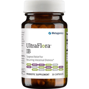 Metagenics UltraFlora IB Daily Probiotic Supplement with Targeted Relief for Recurring Intestinal Distress - 30 Capsules - The Oasis of Health