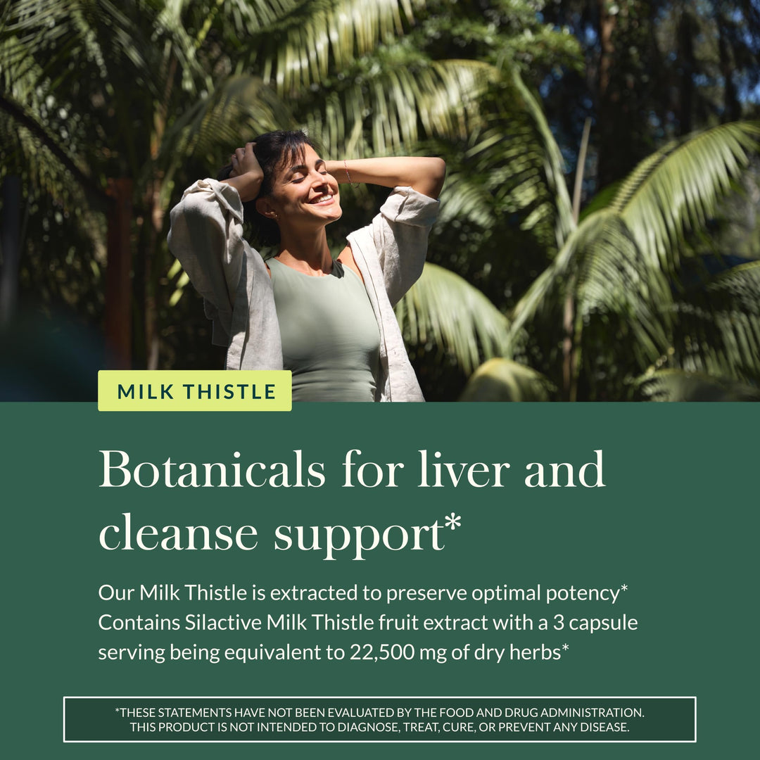 Gaia Herbs Milk Thistle - Liver Supplement &amp; Cleanse Support for Helping to Maintain Healthy Liver Function* - 120 Vegan Capsules (40 Servings) - The Oasis of Health
