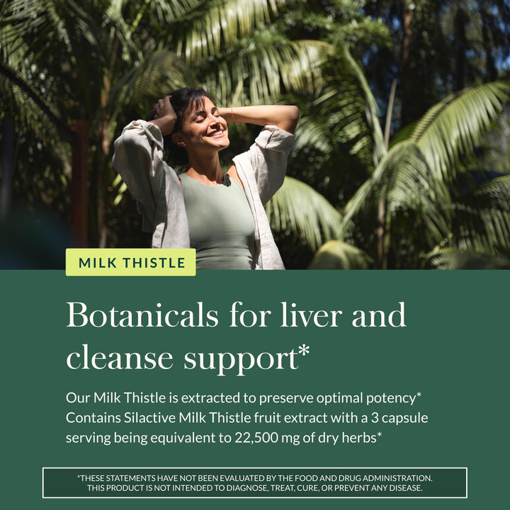 Gaia Herbs Milk Thistle - Liver Supplement &amp; Cleanse Support for Helping to Maintain Healthy Liver Function* - 120 Vegan Capsules (40 Servings) - The Oasis of Health