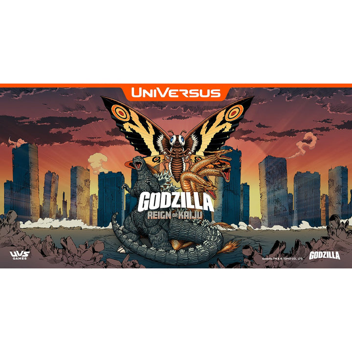 UniVersus: Godzilla: Reign of Kaiju - Booster Display - 24 Packs (11 Cards Each), Kaiju Battle Deck-Building, Collectible Card Game, Randomly Assorted