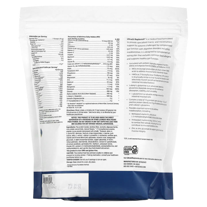 Metagenics UltraGI Replenish Chocolate 14 Servings - B0CN4NCQTP - ON WALMART