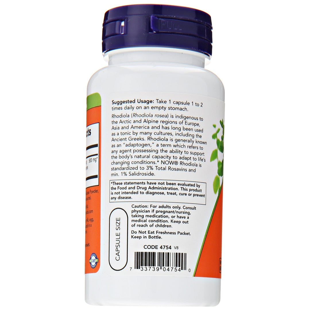 Now Foods Rhodiola 500 mg 60 Vcaps - 4754 - 5 Pack