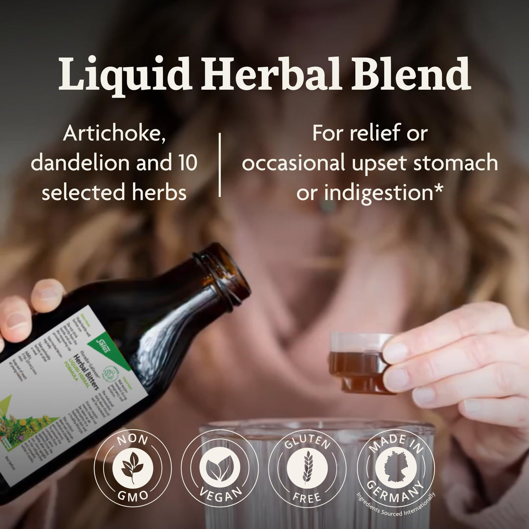 Floradix Gallexier Herbal Bitters - Digestive Support Supplement with Artichoke, Dandelion, Turmeric, Ginger &amp; More - Liquid Formula - Easily Absorbed - Vegan, Non-GMO - 8.5 fl oz