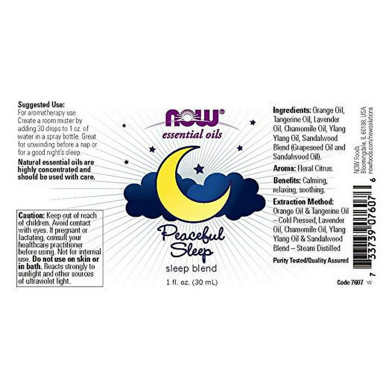 Now Essential Oils Peaceful Sleep Oil Blend 1oz- 7607 - 2 Pack