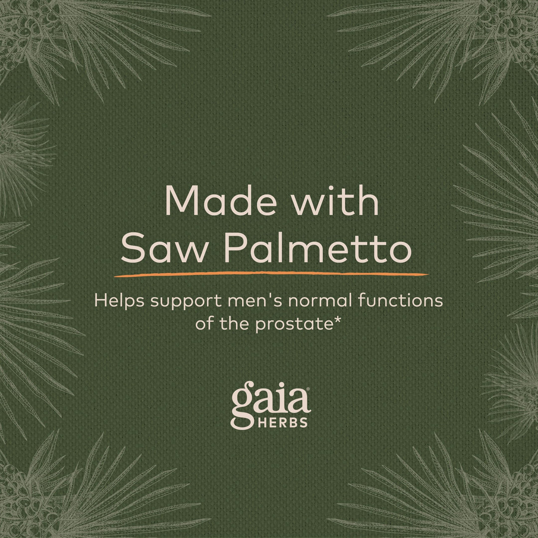 Gaia Herbs Saw Palmetto - Supports Healthy Prostate Function &amp; Urinary Health - Saw Palmetto &amp; Sunflower Seed Lecithin to Support Men&