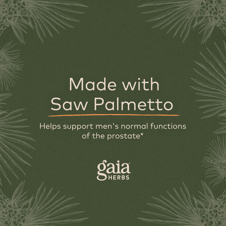 Gaia Herbs Saw Palmetto - Supports Healthy Prostate Function &amp; Urinary Health - Saw Palmetto &amp; Sunflower Seed Lecithin to Support Men&