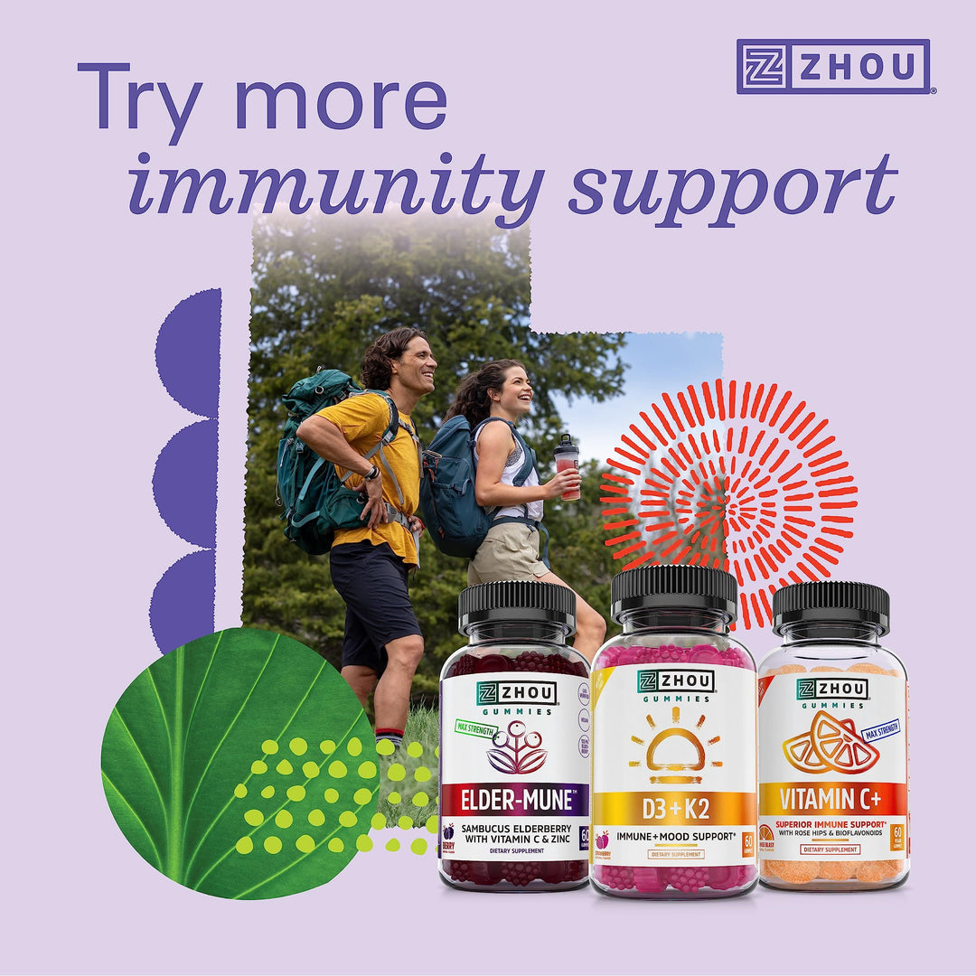 Zhou Daily Boost - Probiotic Multivitamin for Women &amp; Men, Immune Support, Antioxidant &amp; Eye Health Supplement with Vitamin A, Vitamin C, Biotin &amp; Folate for Adults - 30 Veggie Capsules