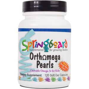 Ortho Molecular - Orthomega Pearls - Chewable Omega-3s for Kids - Orange Berry Flavor - 120 Soft Gel Capsules