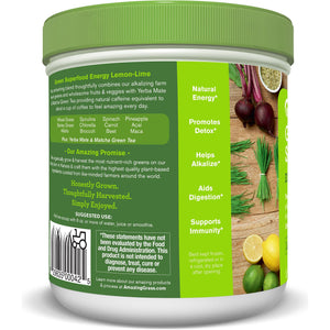 Olive Drab Amazing Grass Green Superfood Energy Lemon Lime 210g 7.4oz 30 Servings