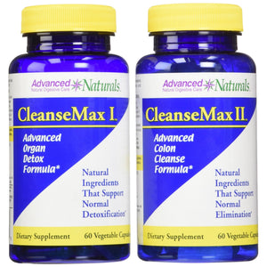Advanced Naturals Cleansemax 2-Part Kit Blue and White 60 Count (Pack of 2) 120 Count