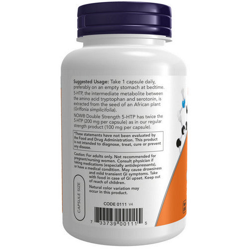 Now Foods 5-HTP Double Strength 200 mg 120 Vcaps - 0111 - 2 Pack