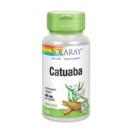 Solaray Catuaba Bark Extract 930 mg | Healthy Libido  Mood & Energy Support | Whole Bark | No Excipients or Fillers | Non-GMO & Vegan | 100 VegCaps