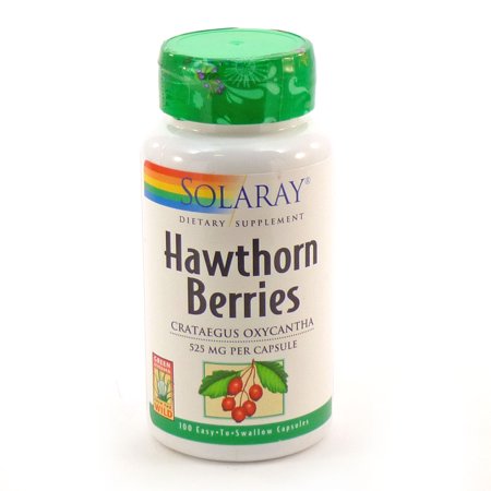 Solaray Hawthorn Berry 1050mg | Healthy Cardiovascular Function &amp; Normal  Healthy Circulation | Whole Berry | Non-GMO &amp; Vegan | 100 VegCaps