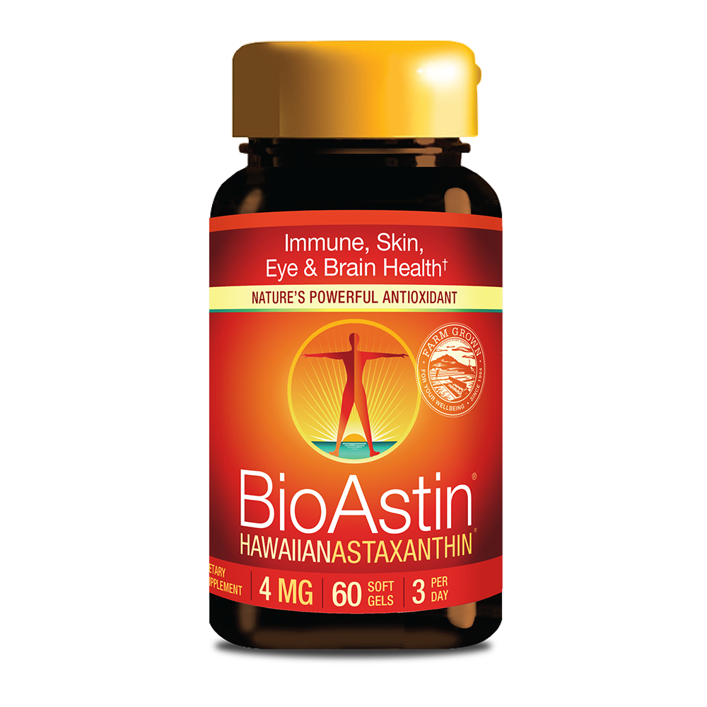BioAstin Hawaiian Astaxanthin Antioxidant 4 MG, 60 gel capsules, Nutrex Hawaii