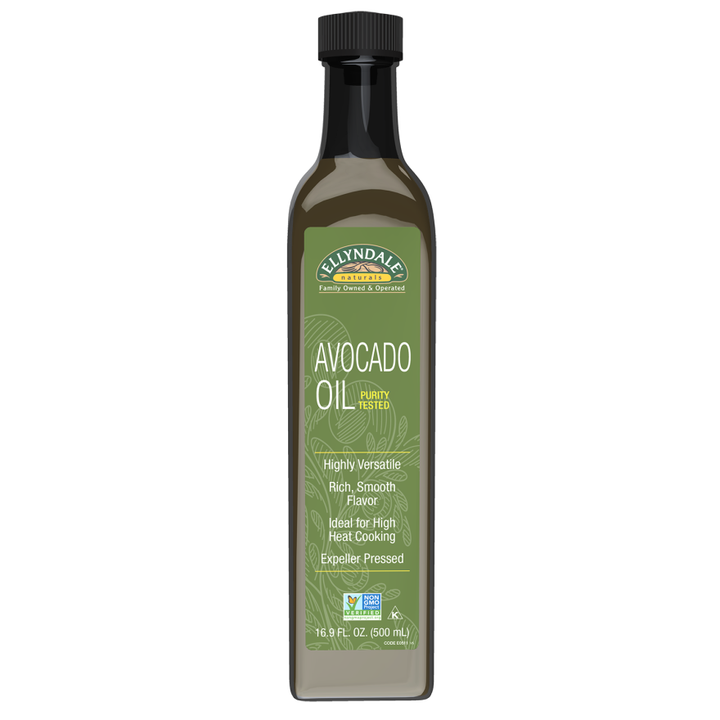 Now Real Foods Ellyndale Avocado Cooking Oil in Glass Bottle 16.9 Oz - E0511