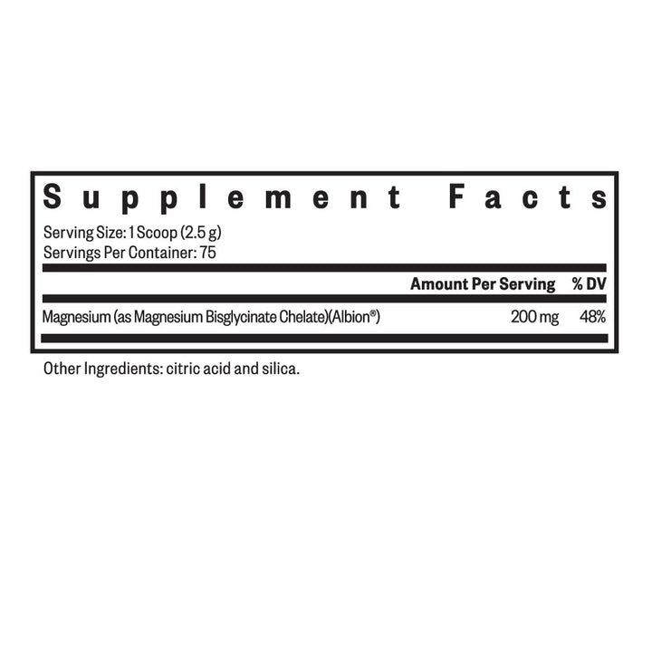 Seeking Health Magnesium Glycinate Powder, 200 mg per Serving, Bioavailable Bisglycinate Chelate, Support Sleep and Relaxation, Natural Energy, Vegetarian (75 servings)*