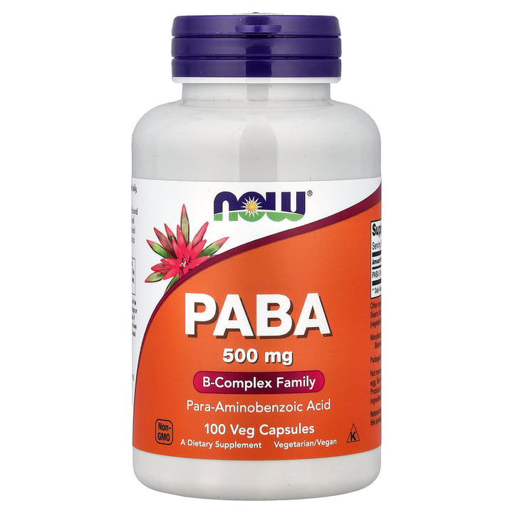 Now Foods PABA 500 mg 100 Capsules - 0485 - 2 Pack