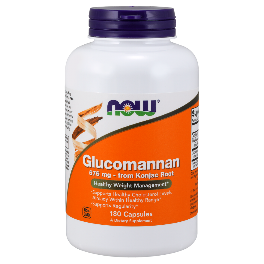 Now Foods Glucomannan 575 mg 180 Vcaps - 6512 - 3 Pack
