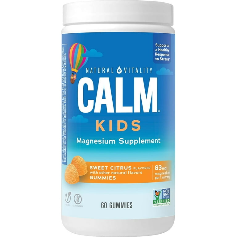 Natural Vitality Calm Kids Gummies Sweet Citrus 120 Count