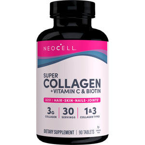 Neocell Super Collagen Type 1 and 3 plus Vitamin C Tablets, 120 Count - The Oasis of Health